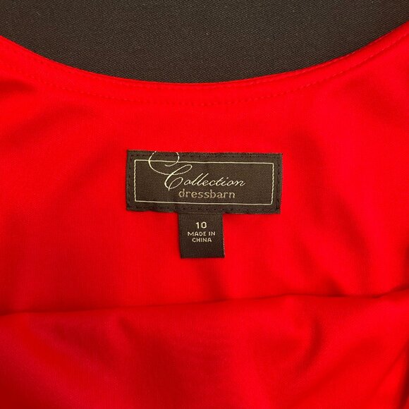 Collection Dress Barn Elegant Red Sleeveless Cocktail Dress Size 10 - Picture 6 of 11